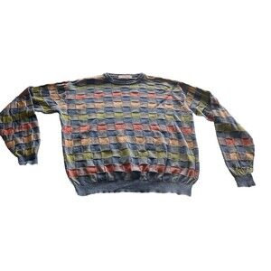 Vintage Norm Thompson sweater Adult M multicolor stripe long sleeve casual mens